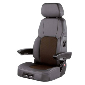 Helmsman's Seat Verdi Vinyl/Fabric Black/Brown Without Base