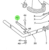 Nanni Diesel 970302233 - Pipe Clamp Support for Heat Exchanger and Gearbox Assemblies