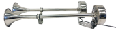 Allpa Stainless Steel Electro-Magnetic Boat Horn Set, Dual Tone, L=463,5mm, 12v (105db(A)-350/400hz)