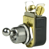 BEP Marine 1002022 - SPST Chrome Plated 3/8" Ball Toggle Switch - Off/On 12V