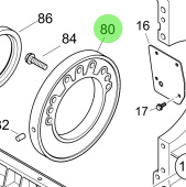 Steyr 2172855-1 - Rear Support Ring Carrier for MO Series Steyr Engines