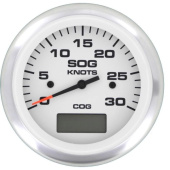 Veethree 781387PDFE - Lido Pro Gps Speedo Meter 30 Knots, White With SS Bezel