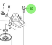 Nanni Diesel 970314791 - Fuel Filter Stop Screw for N4.85 and N4.100 Engines
