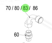 Steyr 2181305-0 - Oil Hose 825 mm 180 Degree