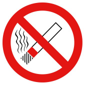 Marine No Smoking Prohibition Sign with Cigarette Symbol