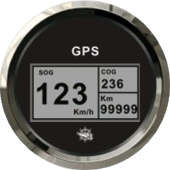 Osculati 27.781.03 - Speedometer Compass Mile Counter GPS Black/Glossy