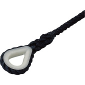 Corderie Lancelin Black Polyester Mooring & Anchoring Line With Nylon Thimble