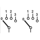  Rotary Switch 20A - 2 Poles 0-1-2-3