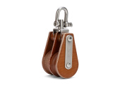 Barton T06230 – Tuphblox Double Swivel Block 64mm, Plain Bearing, 2x Ø64mm Sheaves, Max Rope 16mm