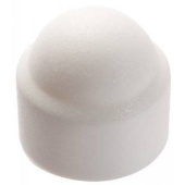 Euromarine White Nylon Hexagonal Nut and Bolt Head Covers, 4–12 mm