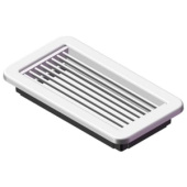 MSI PG6X12R Plastic Grille, Fixed Vanes with 1/2" Centers 6" x 12"