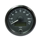 VDO A2C3832930001 - SingleViu Speedometer 160 Mph Black 80mm