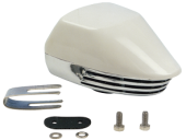 Allpa Chromed Brass Electro-Magnetic Boat Horn With Plastic Cover (White), Single Tone, L=155mm, 12v