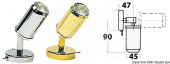 Osculati 13.921.00 - Halogen spot lamp 12V, chrome brass