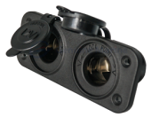 Allpa Waterproof DC Installation Socket, 2x 12v Entrance (Double)