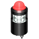 Lopolight 300-138+301-411-B - Navigation Light 6NM 225° White, Double + 3NM 360° Red Obstruction, Black
