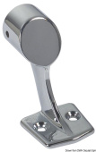 Osculati Chromed Brass Handrail Bracket with Rectangular Base Plate, Ø22 mm (per Pair)