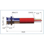  Green LED Indicator 24V - Ø14mm Waterproof