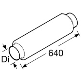 Webasto 1321734A - Hot Air Ducting Silencer 90/100mm