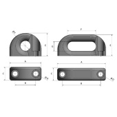 Kohlhoff L-MF13 Loop Products Multiple Fairlead 66mm