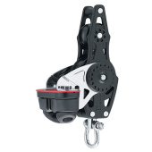 Harken HK2693 Carbo 75 mm Fiddle Block with Swivel, Becket, Cam Cleat