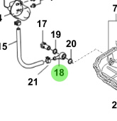 Bukh DHF14-00020 - Joint Eye for R210J and S270J Oil Pan