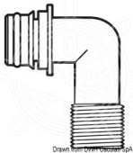 Osculati 16.532.21 - Europump 90° Plug-in Quick Fitting Thread 1/2"