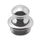 Foresti & Suardi 310.C - Chromed Brass Push Lock With White Latch