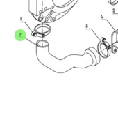 Nanni Diesel 48328078 - Gearbox Oil Cooler Hose for Marine Engines