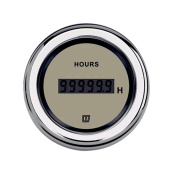 Vetus HOURCN - Hour Counter, Cream, 12/24V Cut-out Size Ø 52 mm