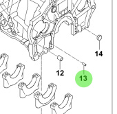 Bukh 14303-06140 - Dowel Pin for R210J and S270J Engine Block, Head, and Oil Pan