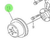Nanni Diesel 970313706 - Fan Pulley for Fresh Water Pump