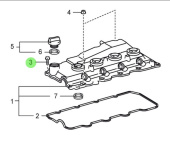 Nanni Diesel 970316126 - Flange Bolt for Cylinder Head Cover