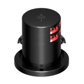 Lopolight 301-109ST-PRO-I - Navigation Light 3NM 112,5° Red, Port, Double, Black Anodized, Ice-Class