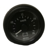 VDO N02-413-066 - OceanLink I - 52mm Black Voltmeter 8-16V - 12-24V DLRB