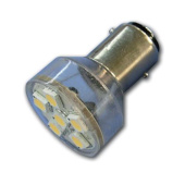Hollex LED BA15D 10-30v 1.1W Warm White 6 LEDS