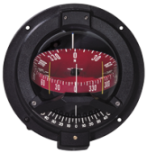 Ritchie Compass Model 'Navigator BN-202', 12v, Bulkhead Mount Compass, Dial Ø93,5mm/5°, Black