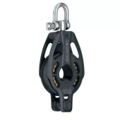 Harken 3247 - 100mm Black Magic 1-Sheave Aluminum Block Swivel, Becket