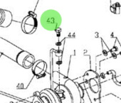 Nanni Diesel 970310505 - Eye Joint Bolt for Turbocharger and Exhaust Mixer