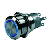 Hollex Push Button AISI 24V Pulse LED Blue