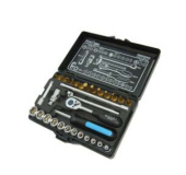 Steyr 2300715-0 - 1/4 Inch Button Drive Ratchet and Socket Set