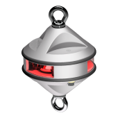 Lopolight 300-114G2-H1C - Navigation Light 3NM 360° Red, Hoist, Silver Anodized