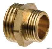 Osculati 17.227.03 - Brass Double Nipple 3/4" x 1"