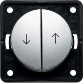 Berker Blind Series Impulse Push Button With Arrow - Chrome Matt