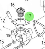Nanni Diesel 970300062 - Water Intake Heat Exchanger Gasket for 3.90HE Engines