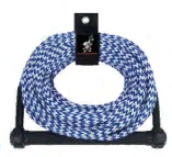 Plastimo 63989 -  UV-treated 16-strand rope. Length 22.50 m, 1 section. Aluminium core handle and grip