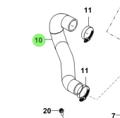 Bukh 00105-5S115 - Seawater Outlet Hose for Oil Cooler for S270J Engines