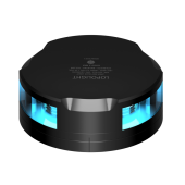 Lopolight 201-022S-FB-B 6M - Navigation Light 4NM 360° Blue/Strobe W/FB Base 6M Cable Black