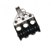 Viadana Delrin Ball Bearing Triple Block with Shackle Head for Rope up to 6-12 mm, 22-57 mm Sheaves