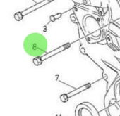 Nanni Diesel 970140208 - Timing Gear Case Bolt for HE and N Series Engines